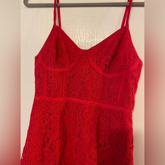 Lulus Love Me Right Red Lace Bodycon Midi Dress - Picture 5 of 12
